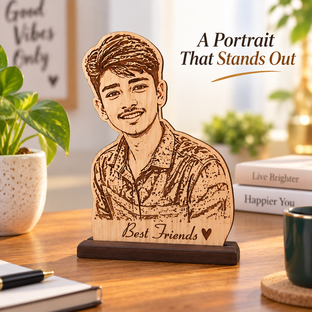 Photo Engraved Table Standy