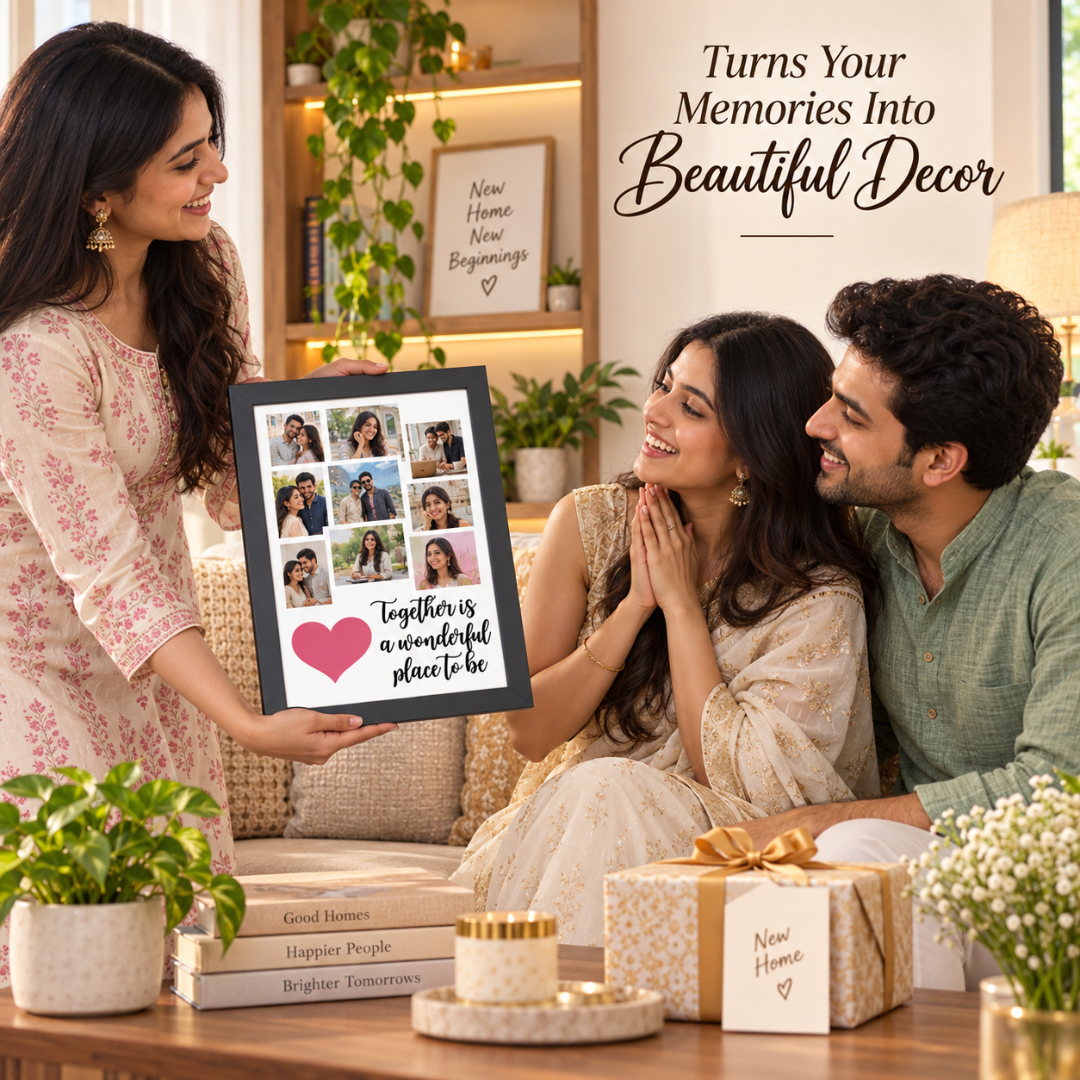 Personalized 9 pictures frame presented as home décor gift