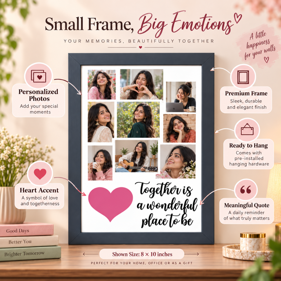 Personalized 9 pictures frame product features and details