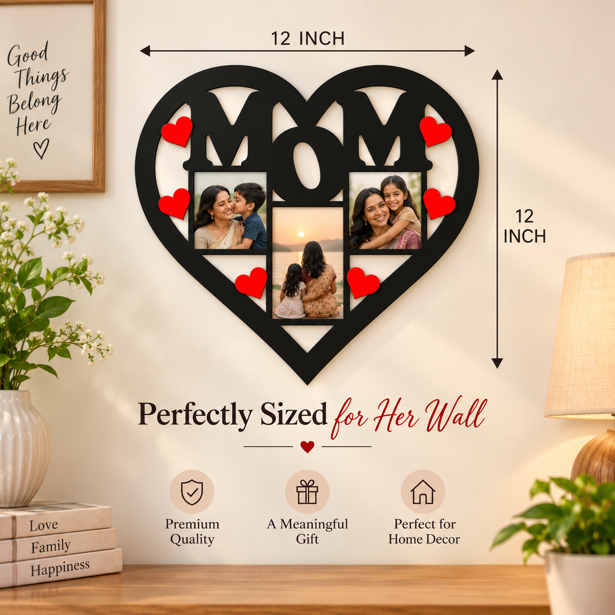 Mom Heart Wall Frame