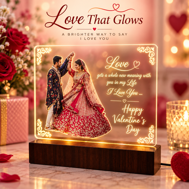 Giftiliya Valentine's Led Acrylic lamp