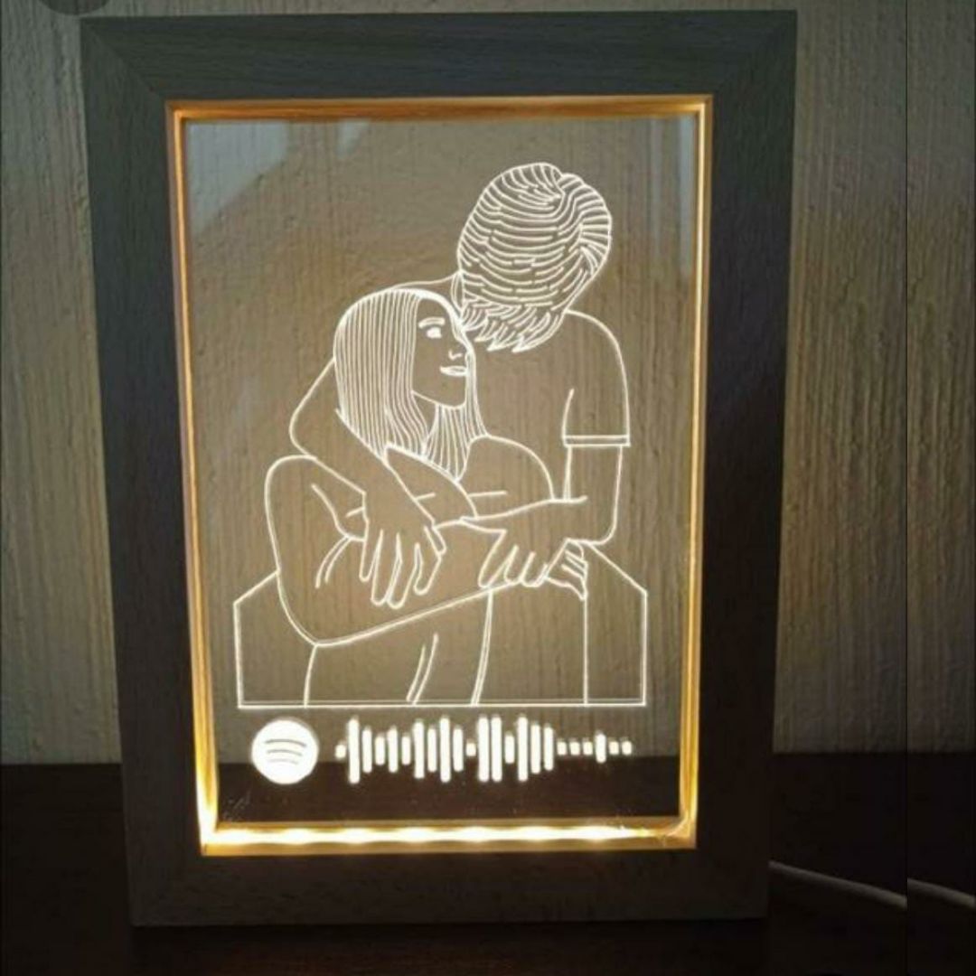 LED Sketch With Spotify Frame
