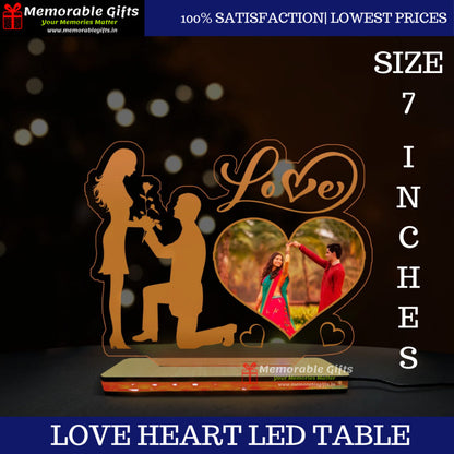 Love Heart LED Table Top