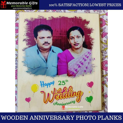 Wooden Anniversary Photo Portrait Planks