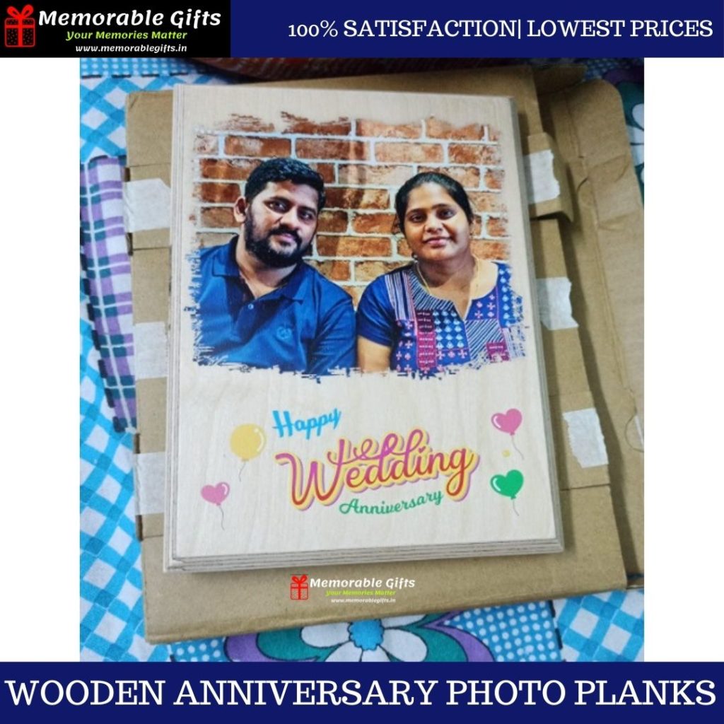 Wooden Anniversary Photo Portrait Planks