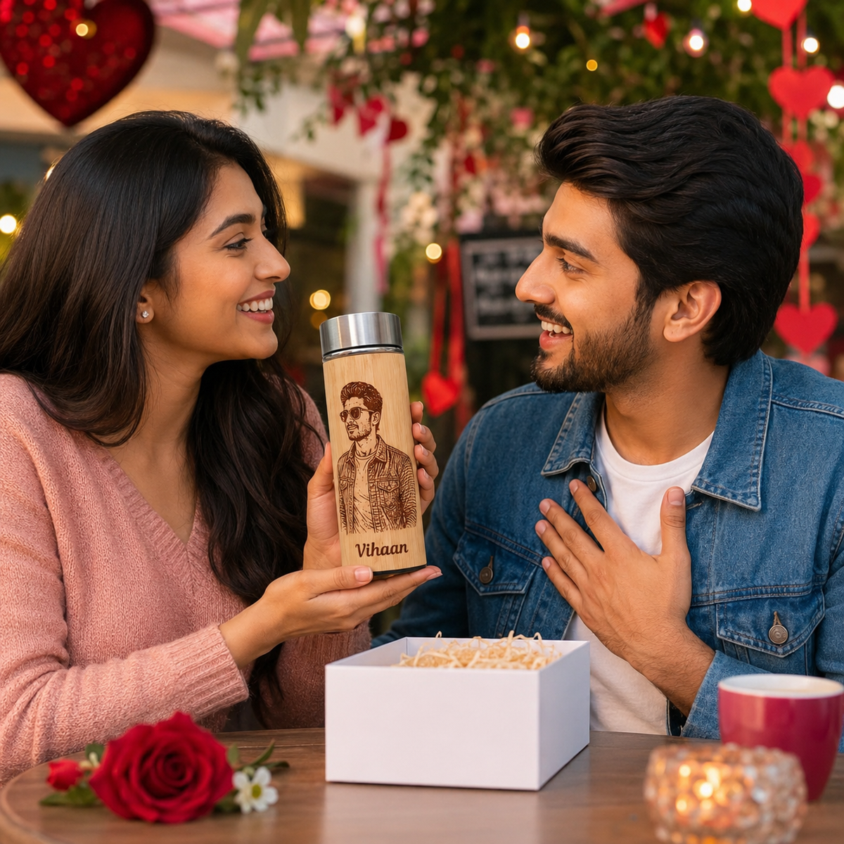 Giftiliya Bamboo Sketch Bottle