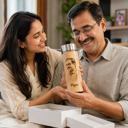 Giftiliya Bamboo Sketch Bottle