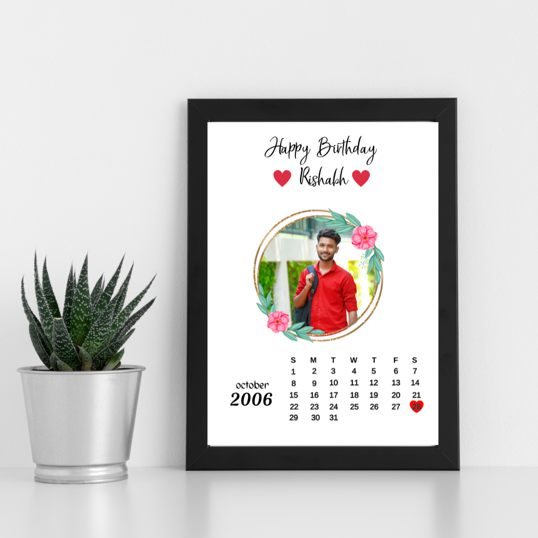 Giftiliya Birthday Calendar Frame