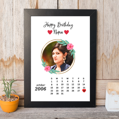 Giftiliya Birthday Calendar Frame