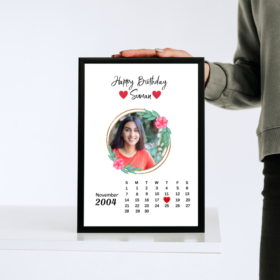 Giftiliya Birthday Calendar Frame