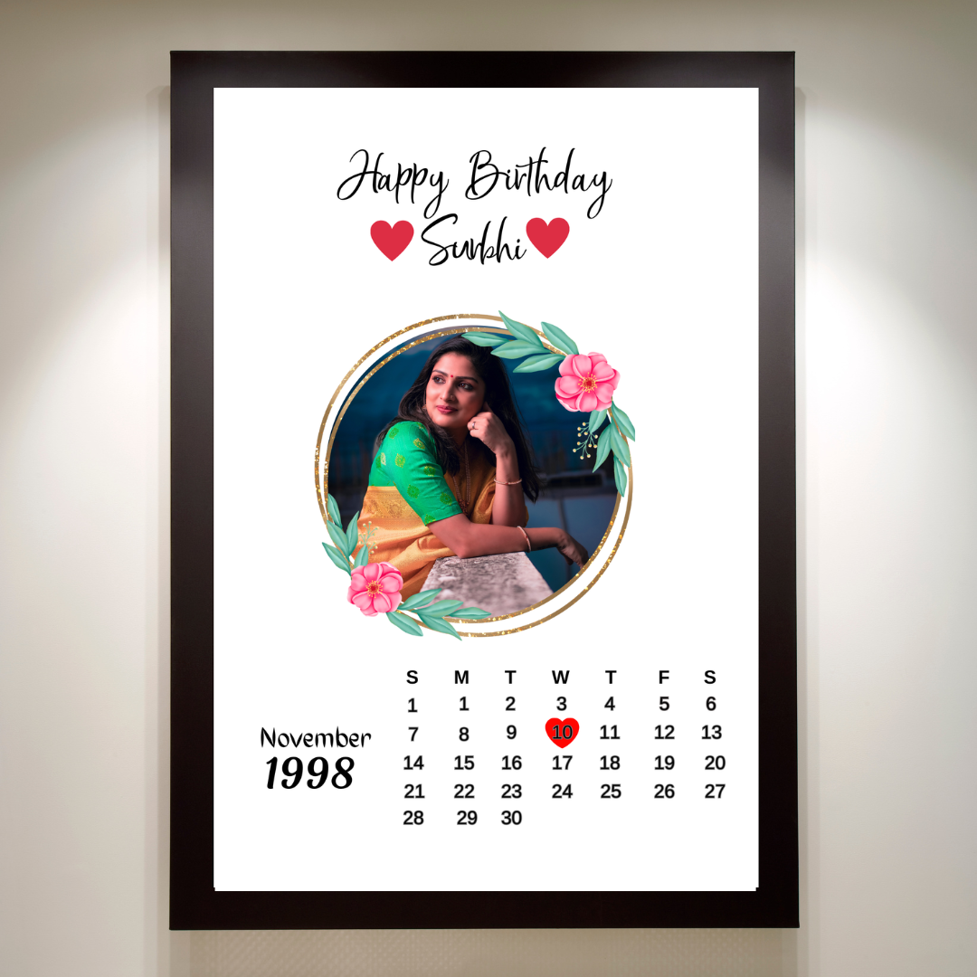 Giftiliya Birthday Calendar Frame