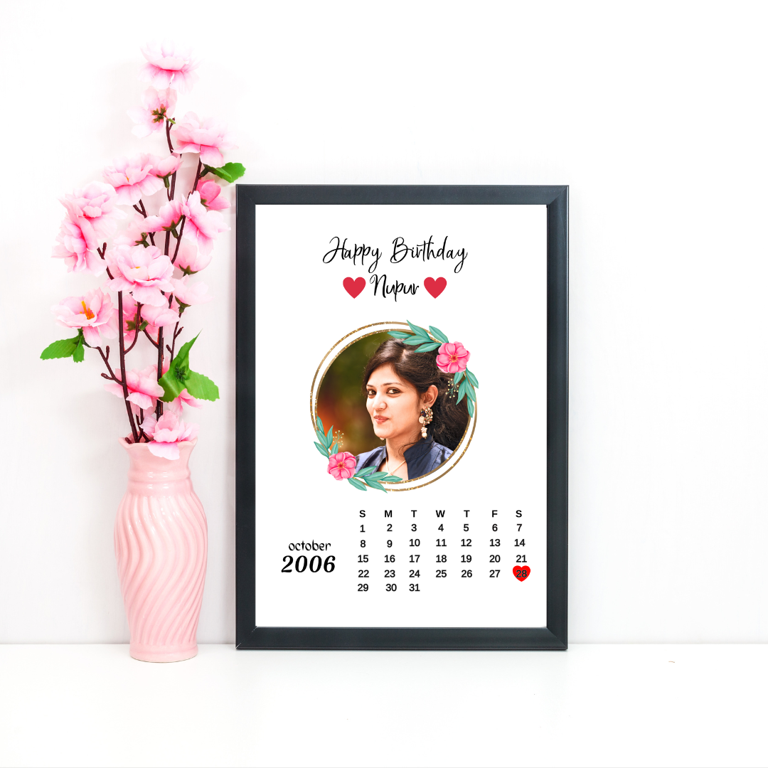 Giftiliya Birthday Calendar Frame