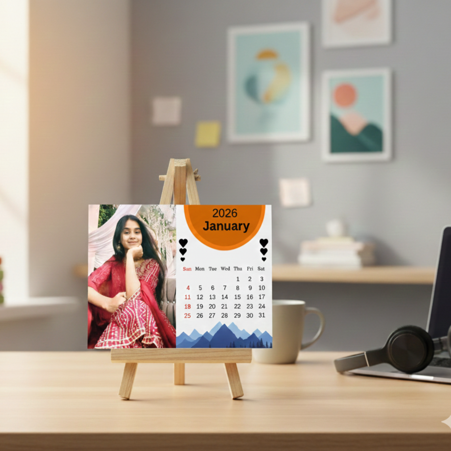 Calendar with stand