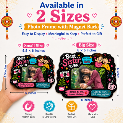 Best Bhai Ever Personalised Photo Fridge Magnet