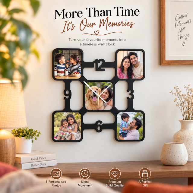 5 Picture Wall Clock