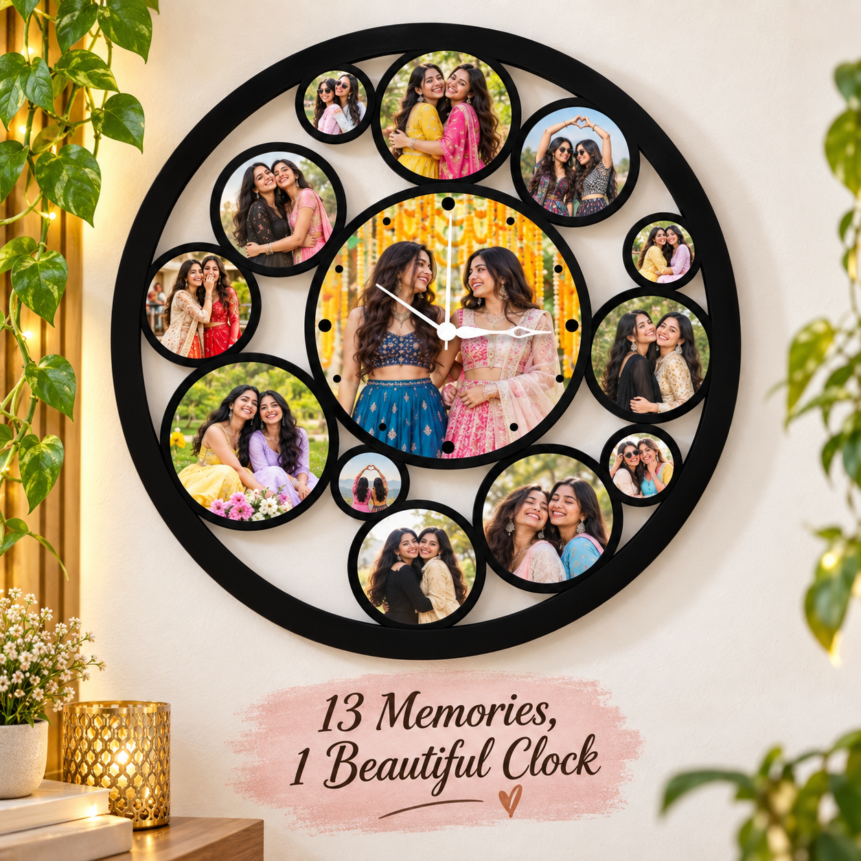 13 CIRCLES WALL CLOCK