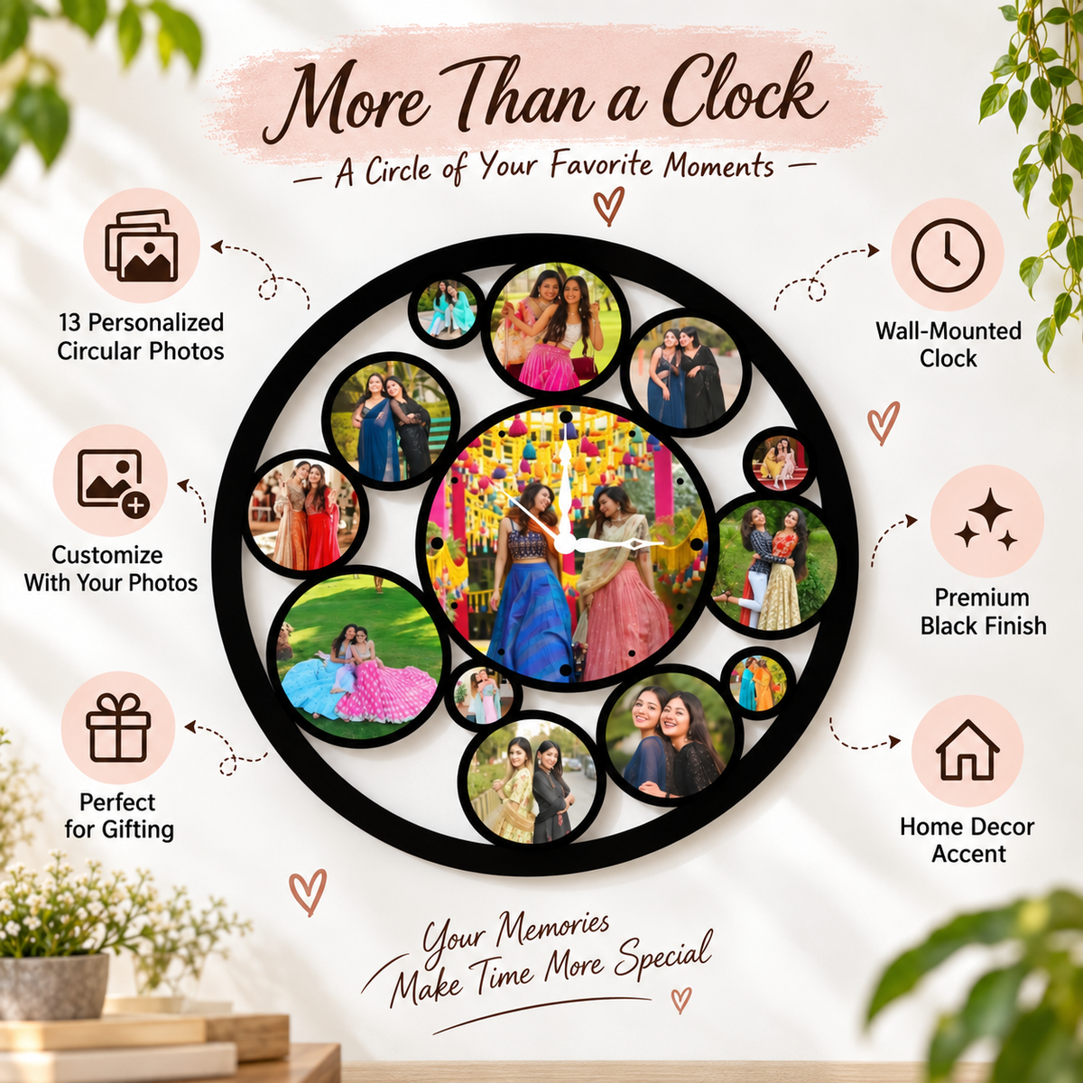 13 CIRCLES WALL CLOCK