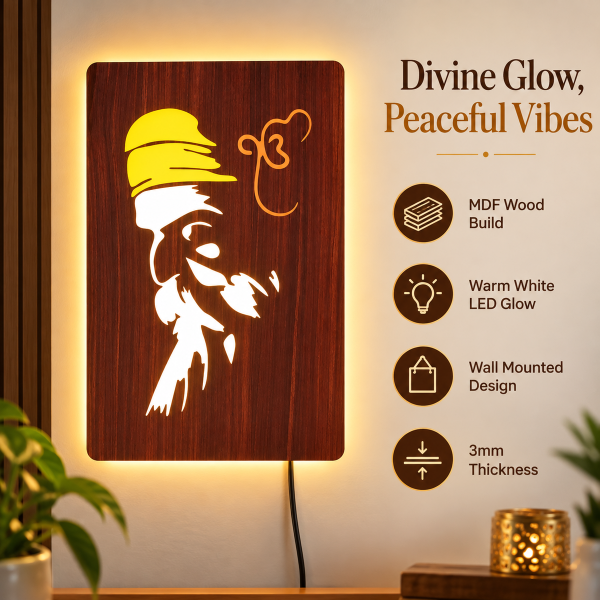 Guru Nanak Dev ji Blessings LED Wall Frame