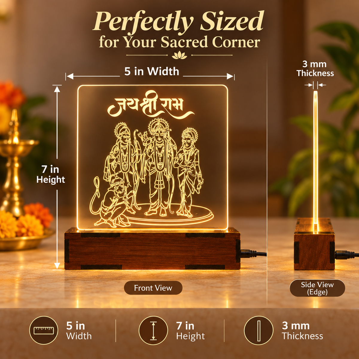Shree Ram Darbar LED GleamArt