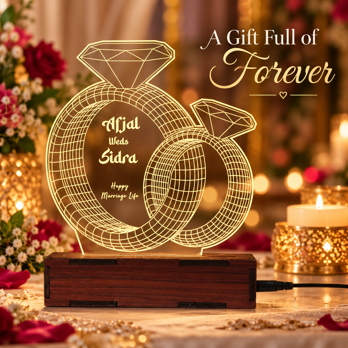 Giftiliya LED Ring Table Top