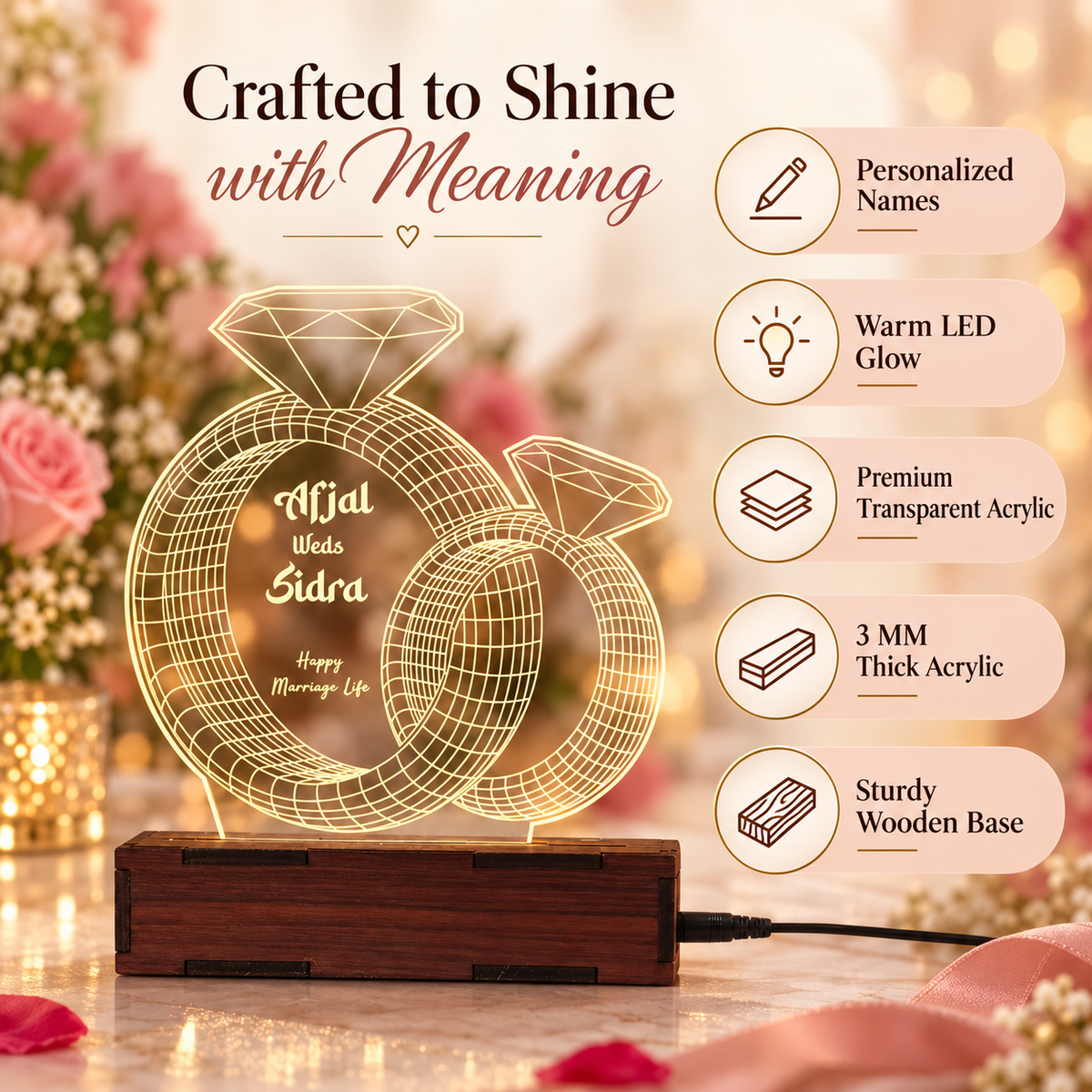 Giftiliya LED Ring Table Top