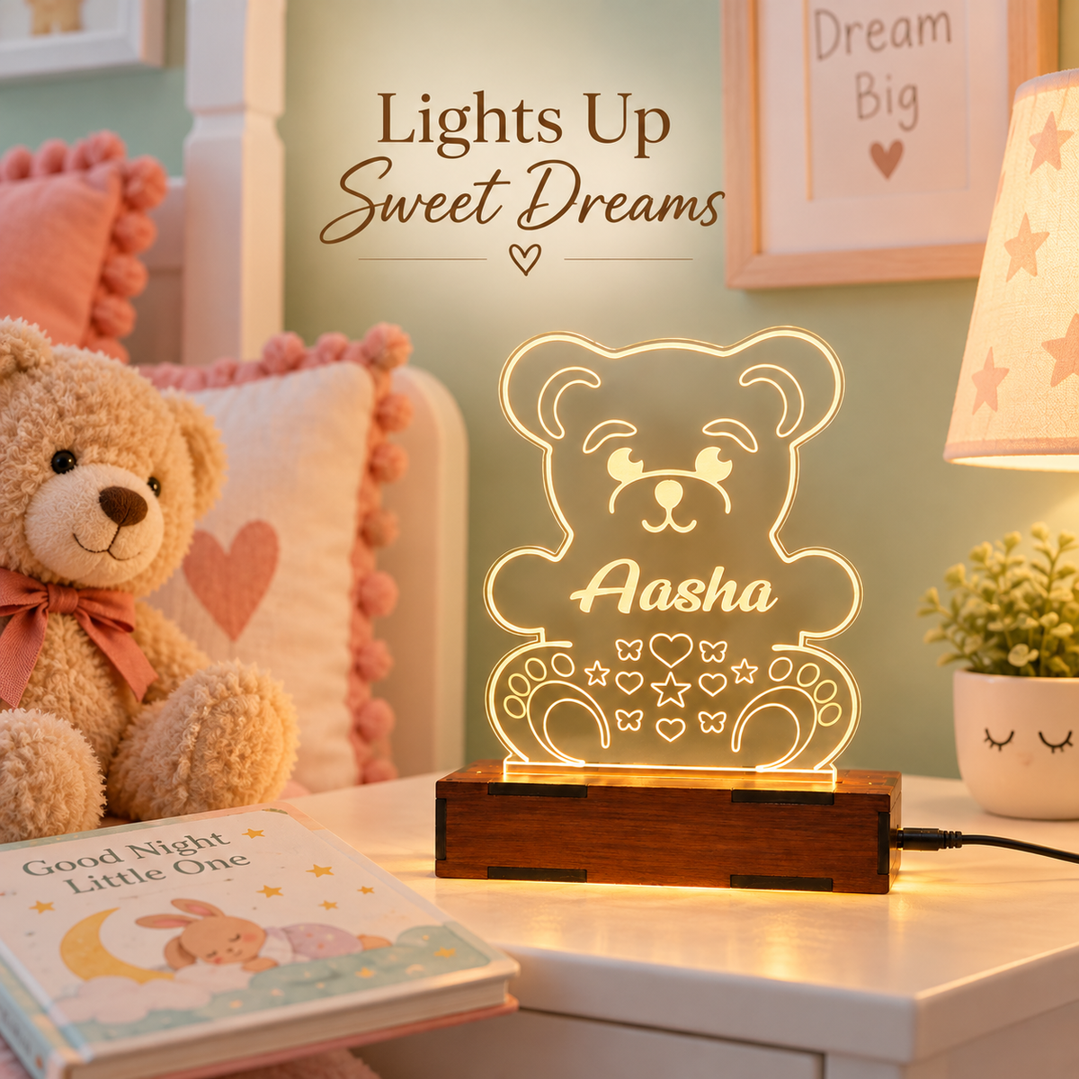 Teddy Acrylic LED Table Top