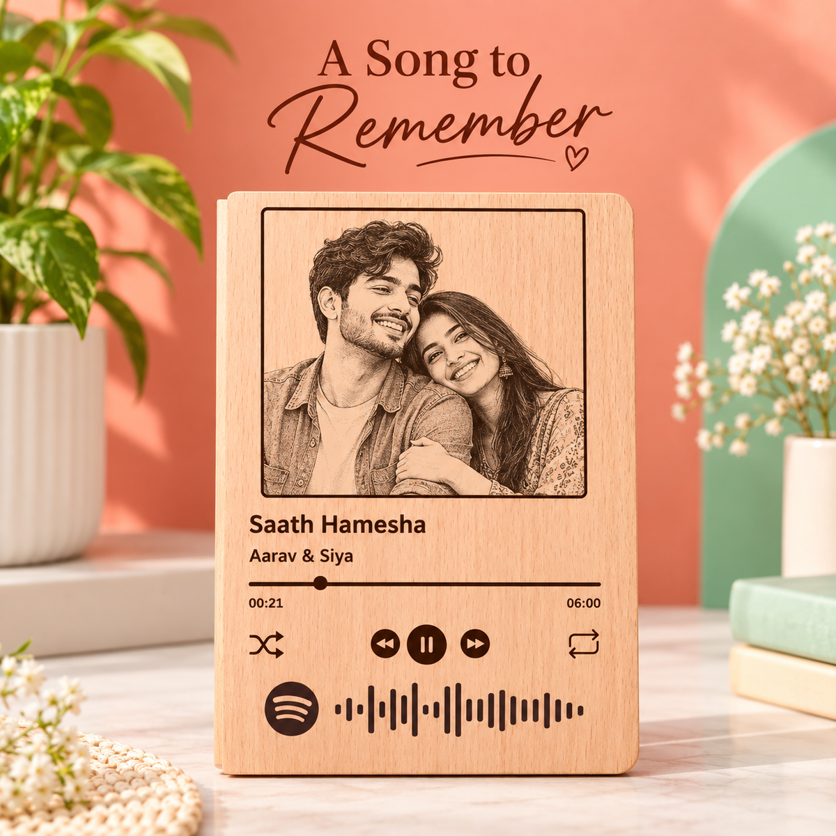 Spotify Wooden Diary