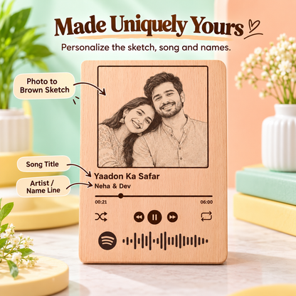 Spotify Wooden Diary