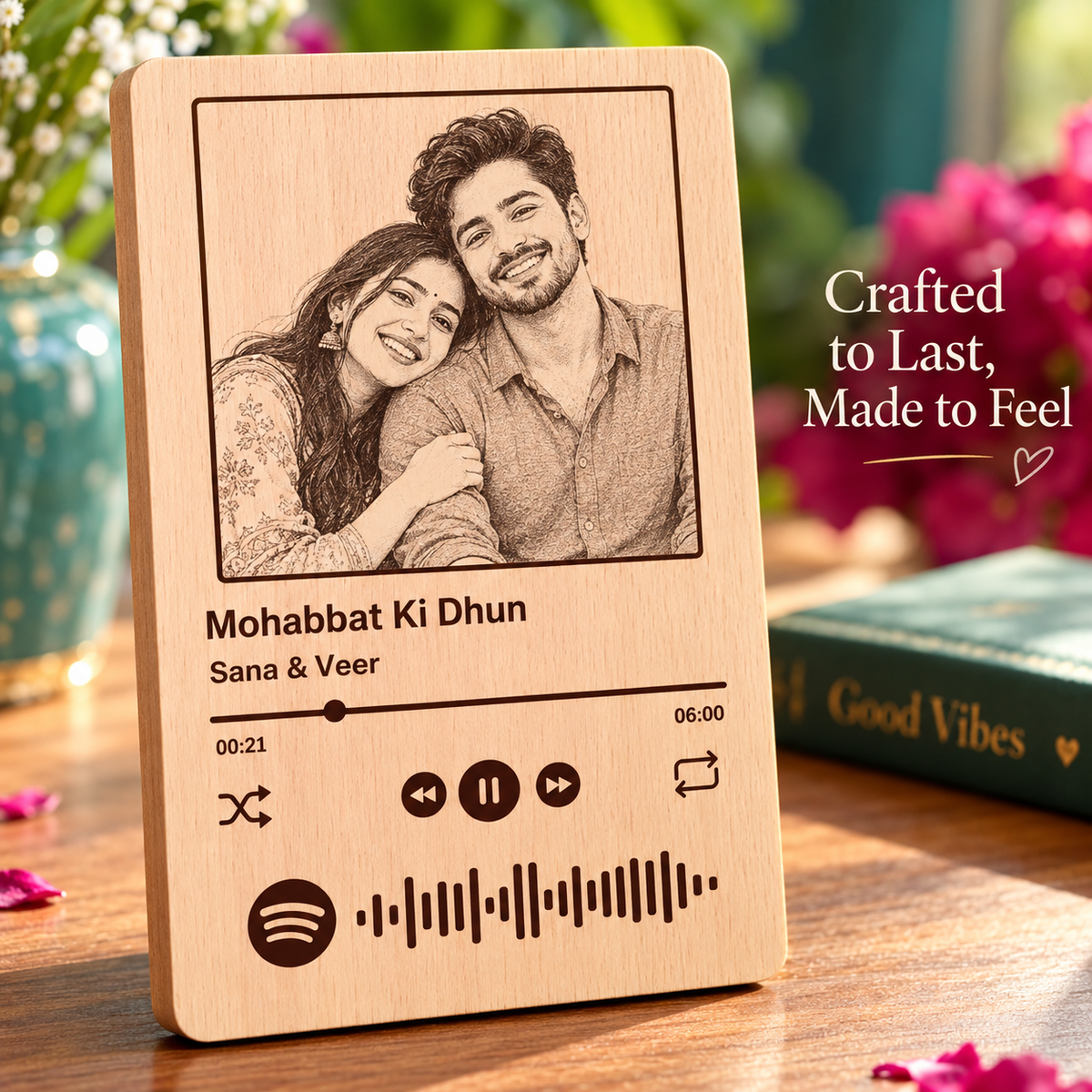 Spotify Wooden Diary