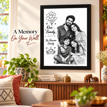 Giftiliya Digital Pencil Sketch (With Frame)