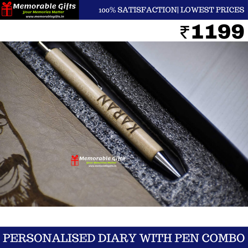 Personalized Diary with pen combo