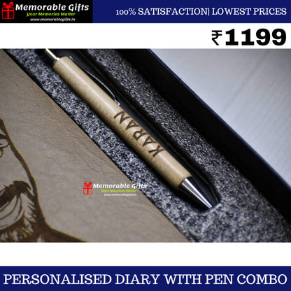 Personalized Diary with pen combo