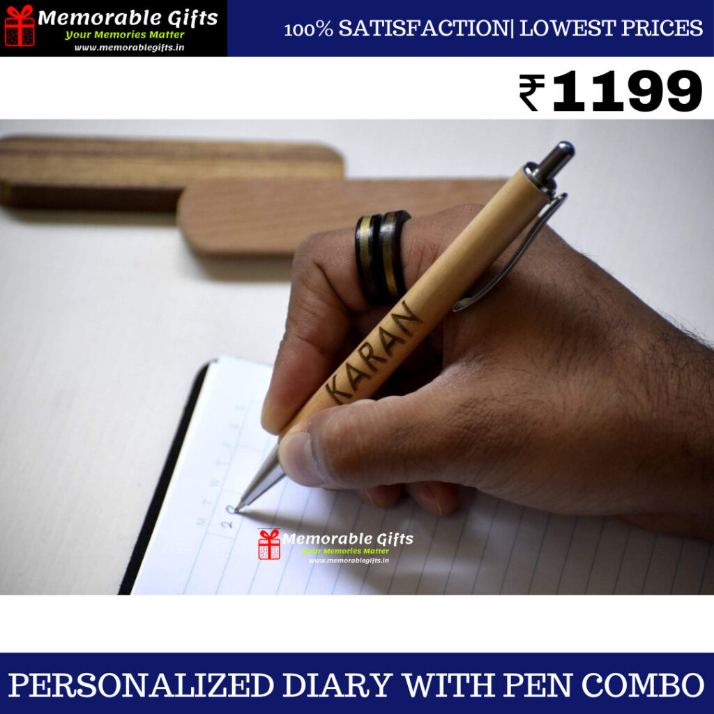 Personalized Diary with pen combo