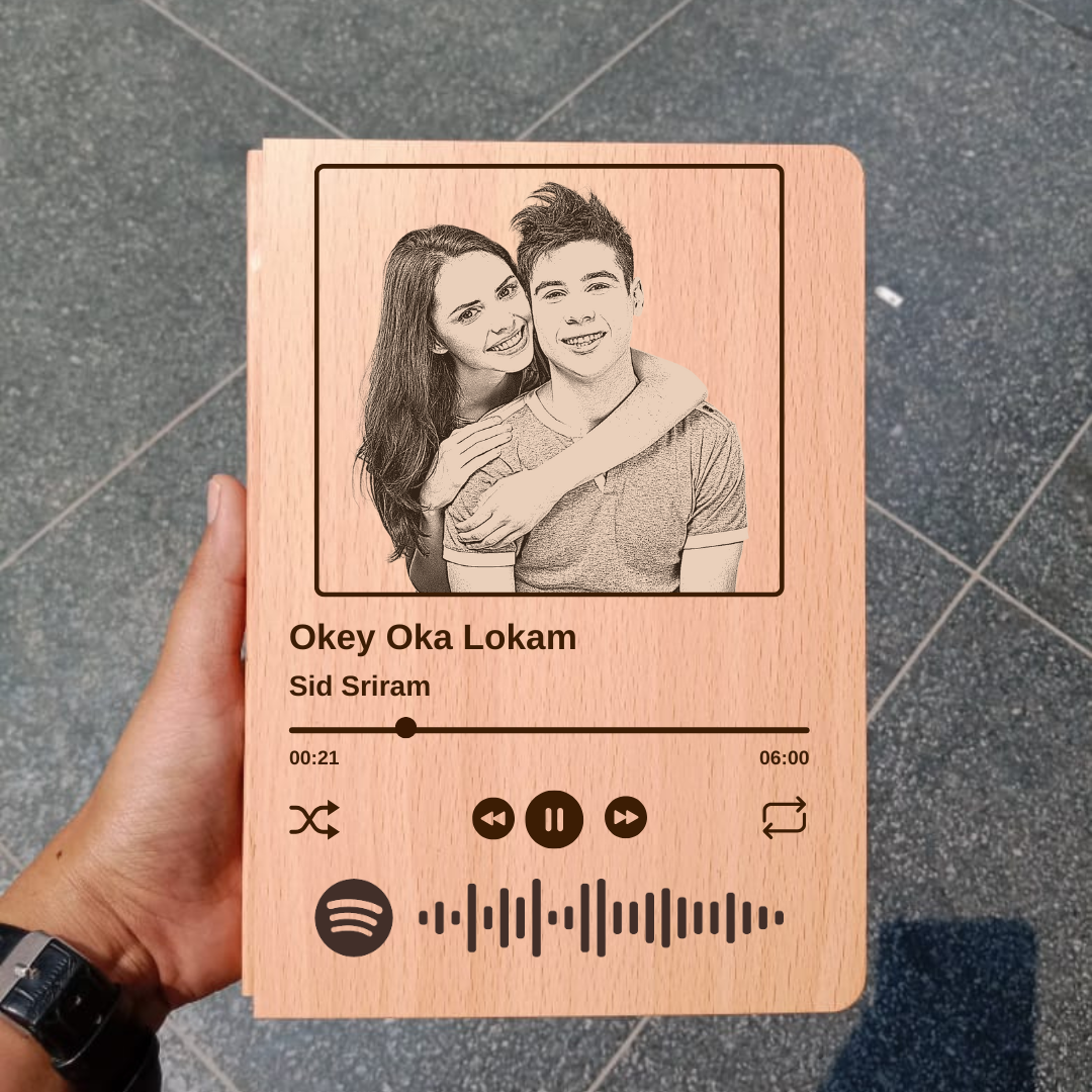 Spotify Wooden Diary