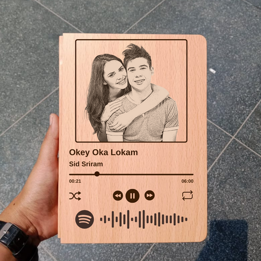 Spotify Wooden Diary