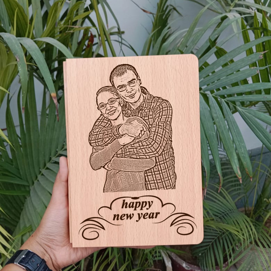 New Year Wooden Diary