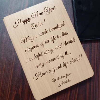 New Year Wooden Diary