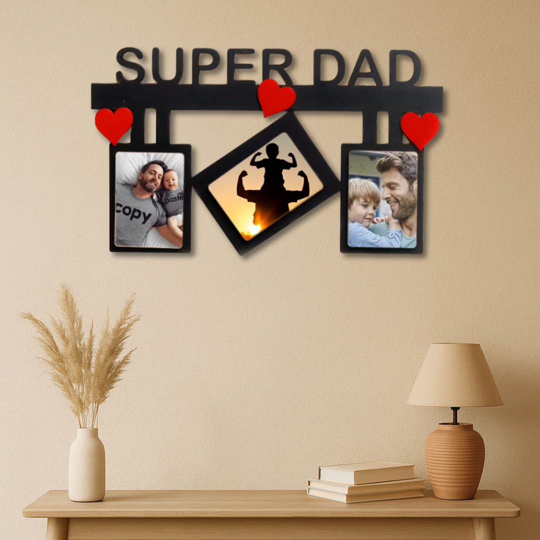 Super Dad Wall Frame With 3 Pictures