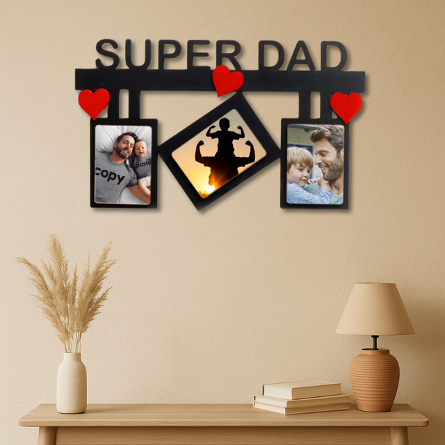 Super Dad Wall Frame With 3 Pictures