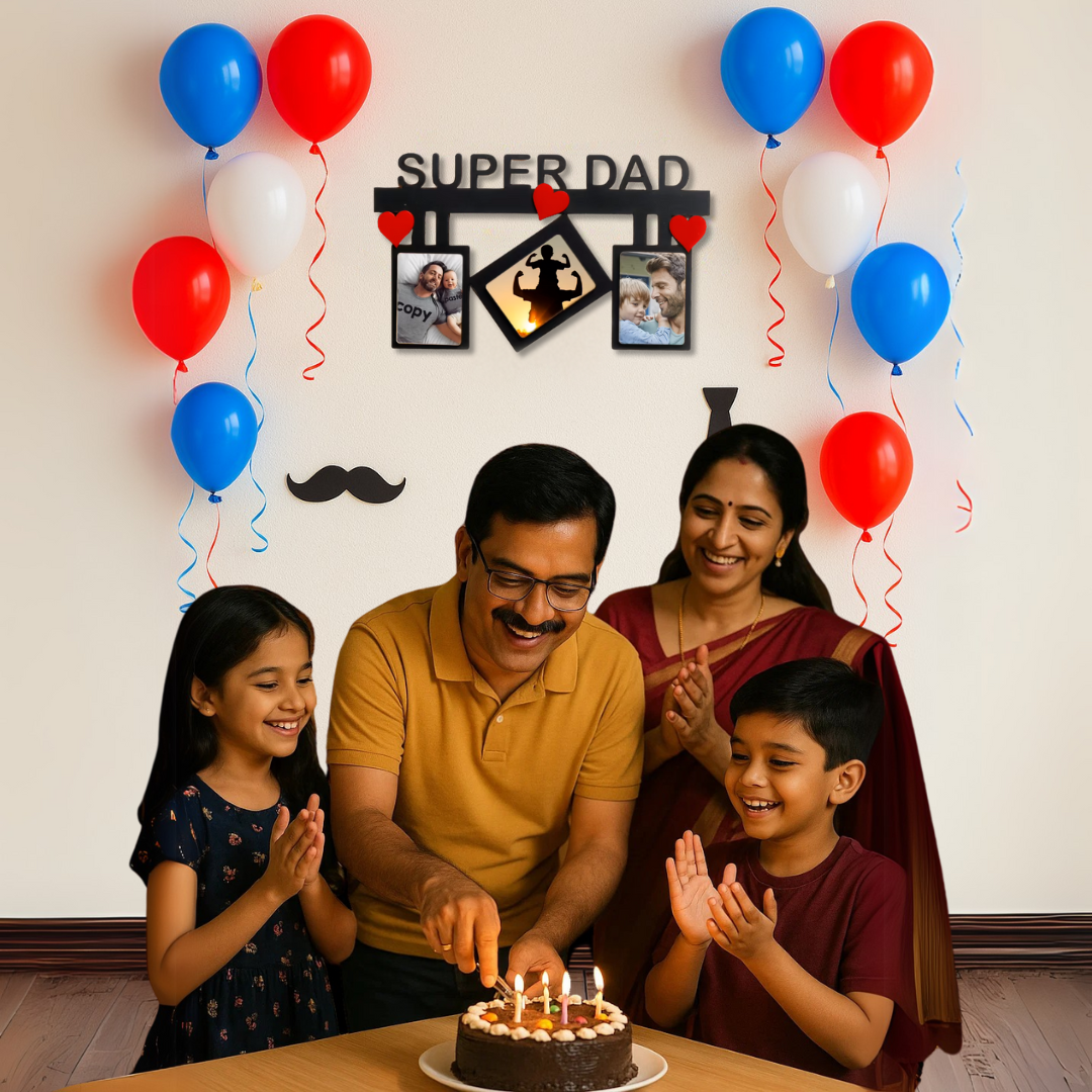 Super Dad Wall Frame With 3 Pictures