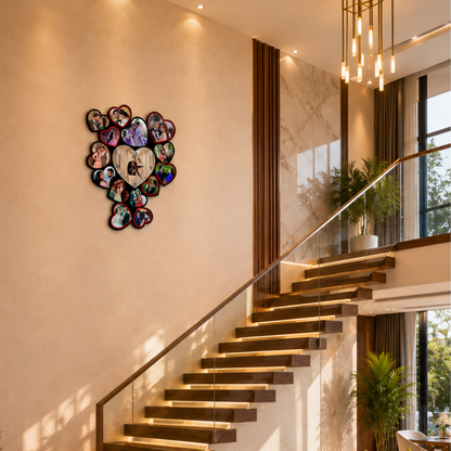 15 HEARTS WALL CLOCK