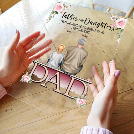 DAD Acrylic Photo Plank with Message