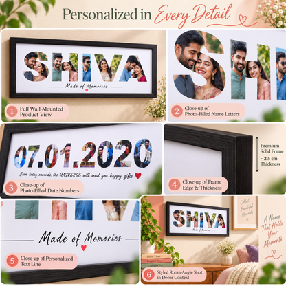 Giftiliya NAME/DATE FRAME (32*12 CM) - image 1