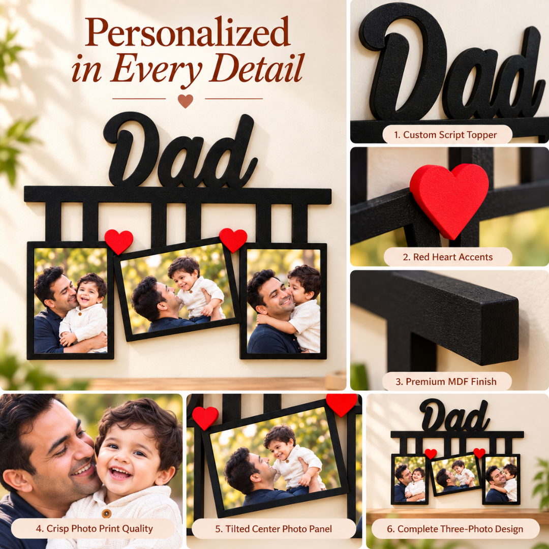 Giftiliya Wooden Frame with 3 pictures - image 1