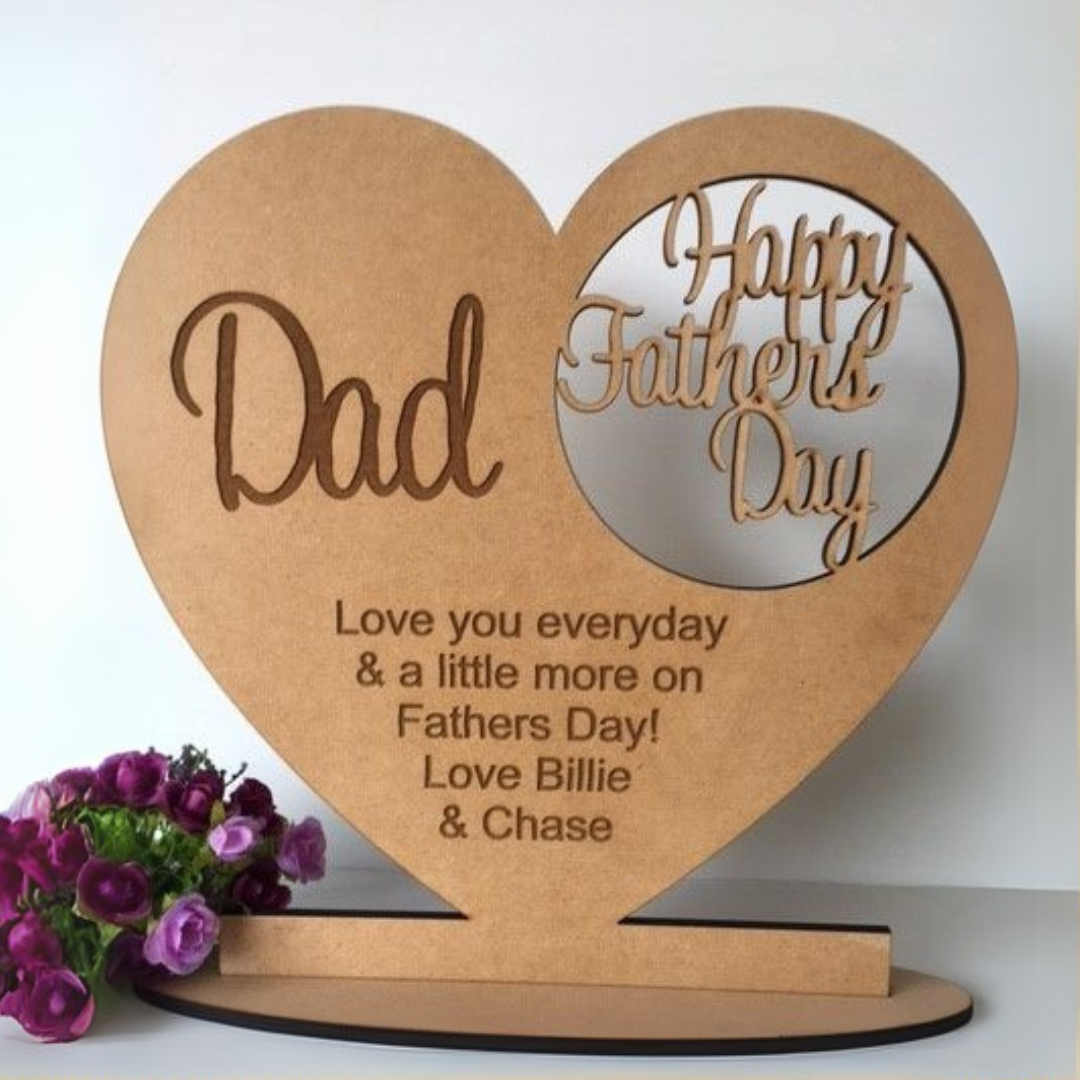 Heart Shape Table Top For Father