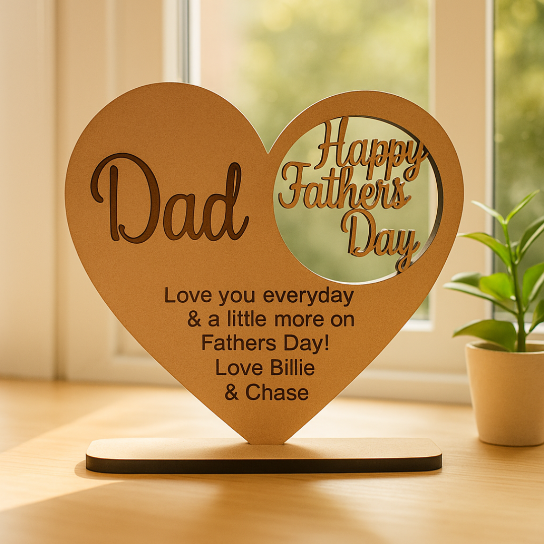 Heart Shape Table Top For Father
