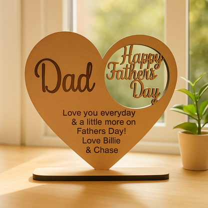 Heart Shape Table Top For Father