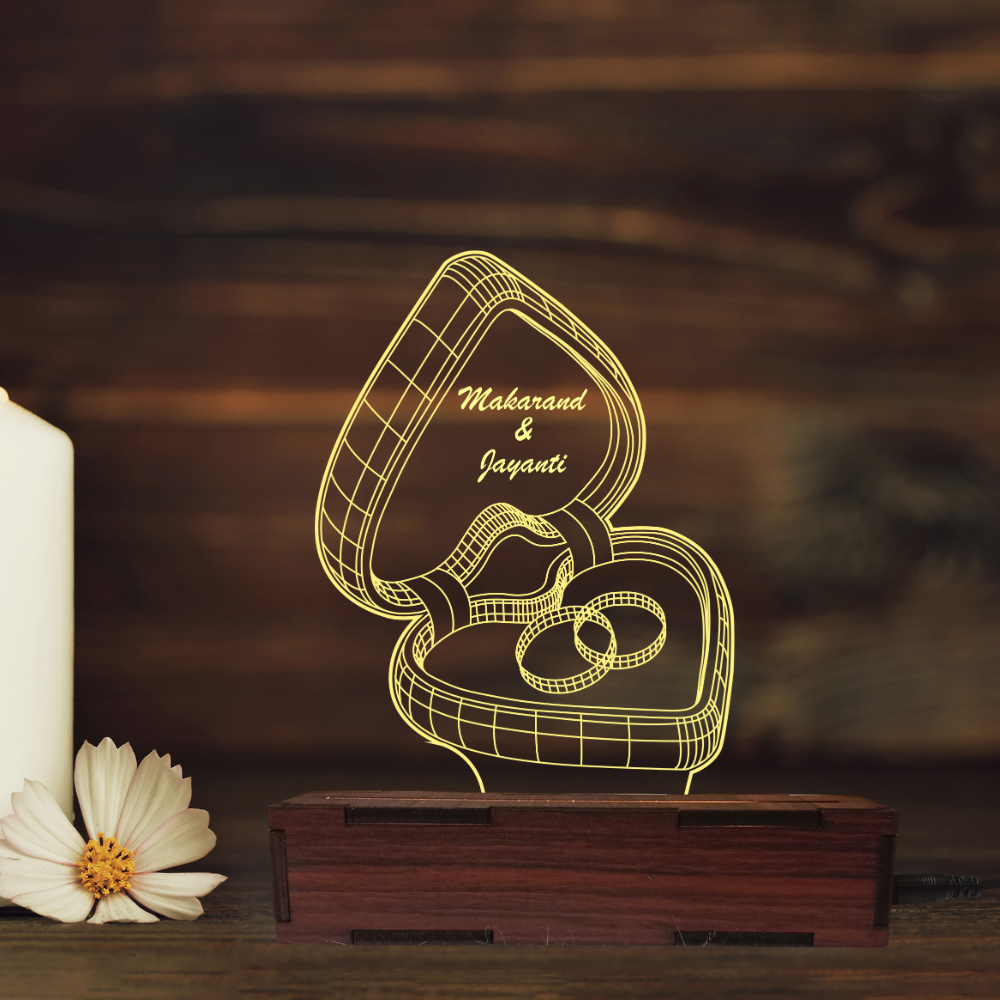 Personalized Led Ring Box Table Top