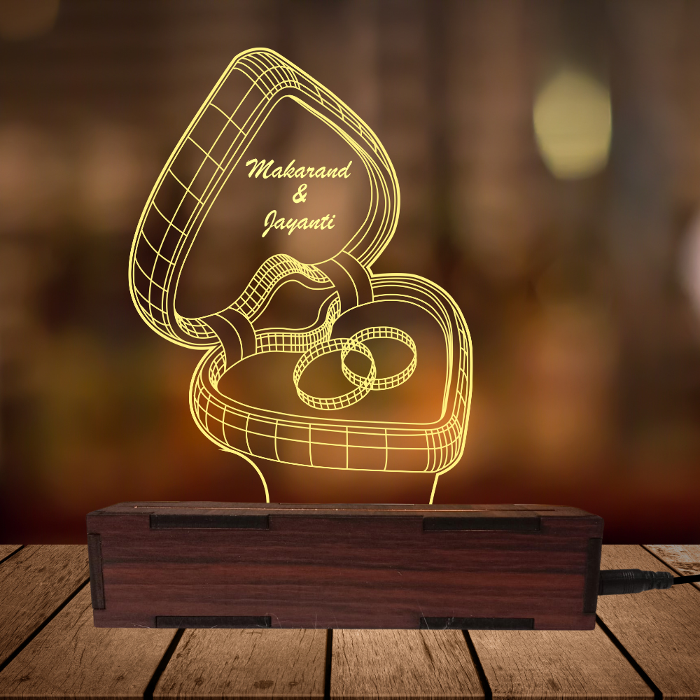 Personalized Led Ring Box Table Top