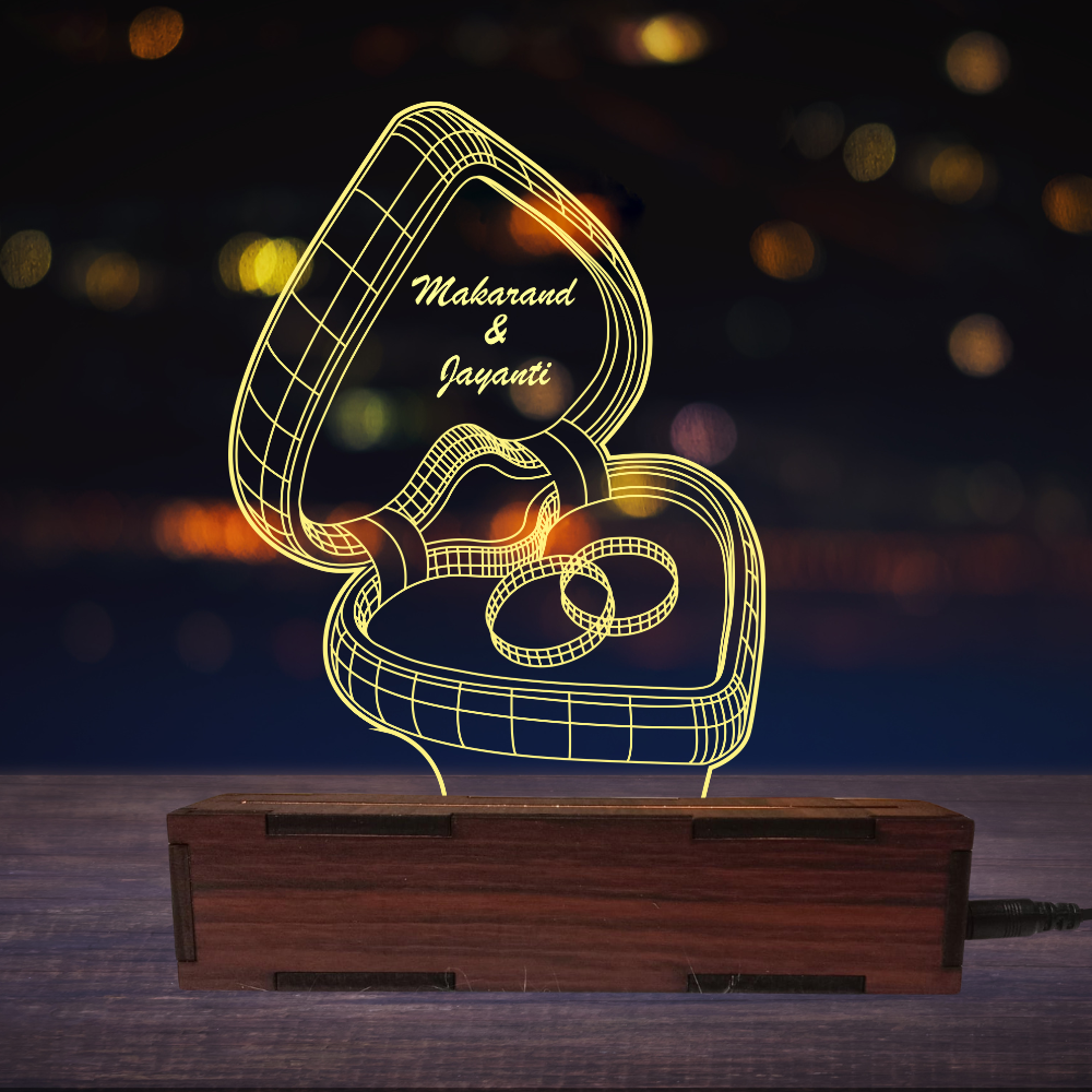Personalized Led Ring Box Table Top